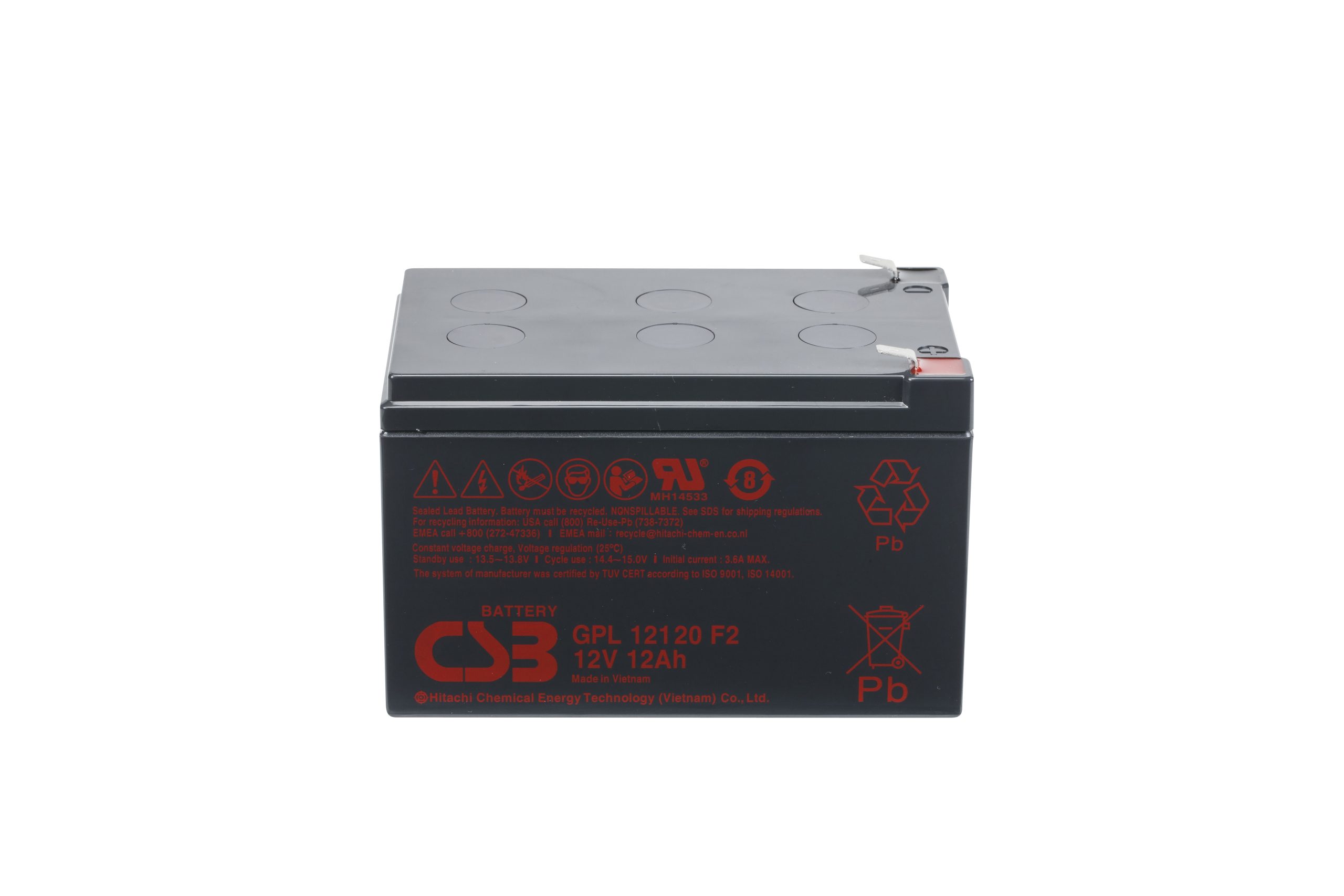 CSB GPL12120F2 SLA (AGM) Battery - Image 2