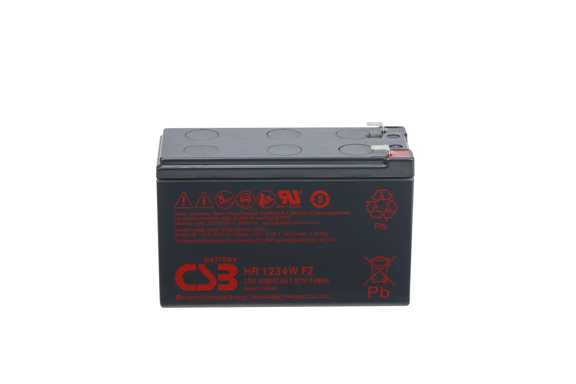 CSB HR1234WF2 SLA (AGM) Battery - Image 2