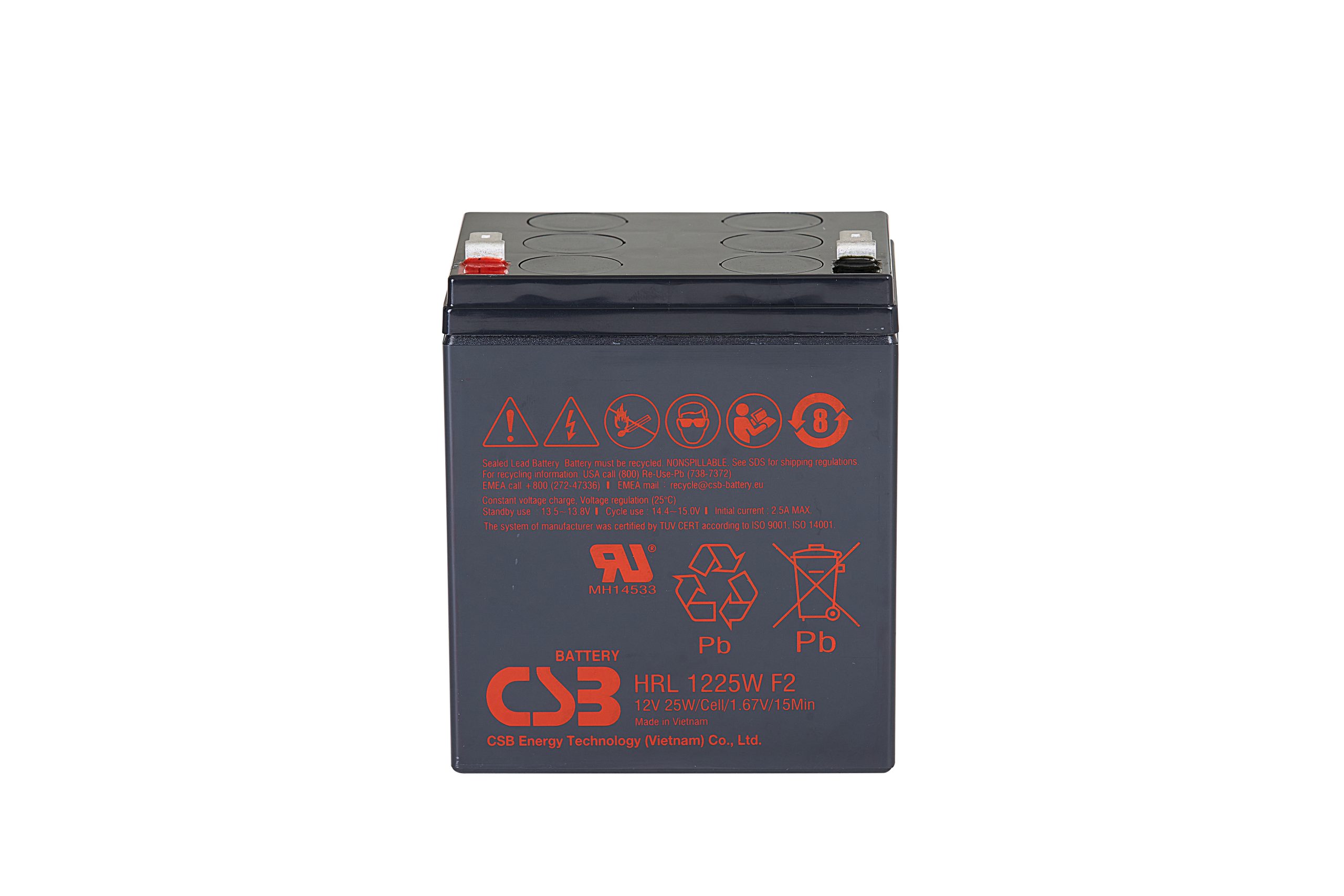 CSB HRL1225WF2 SLA (AGM) Battery - Image 3