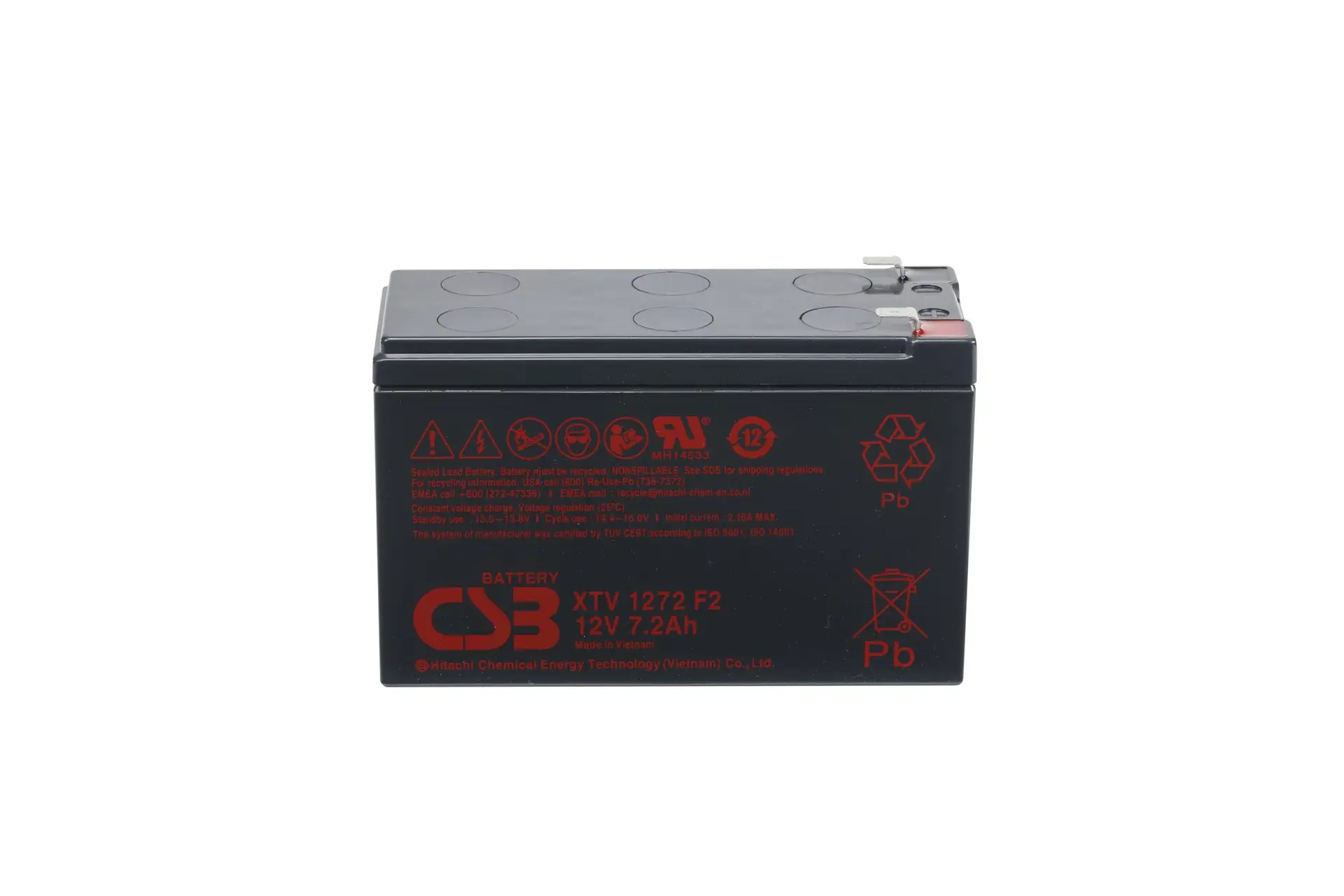 CSB XTV1272F2 SLA (AGM) Battery - Image 2