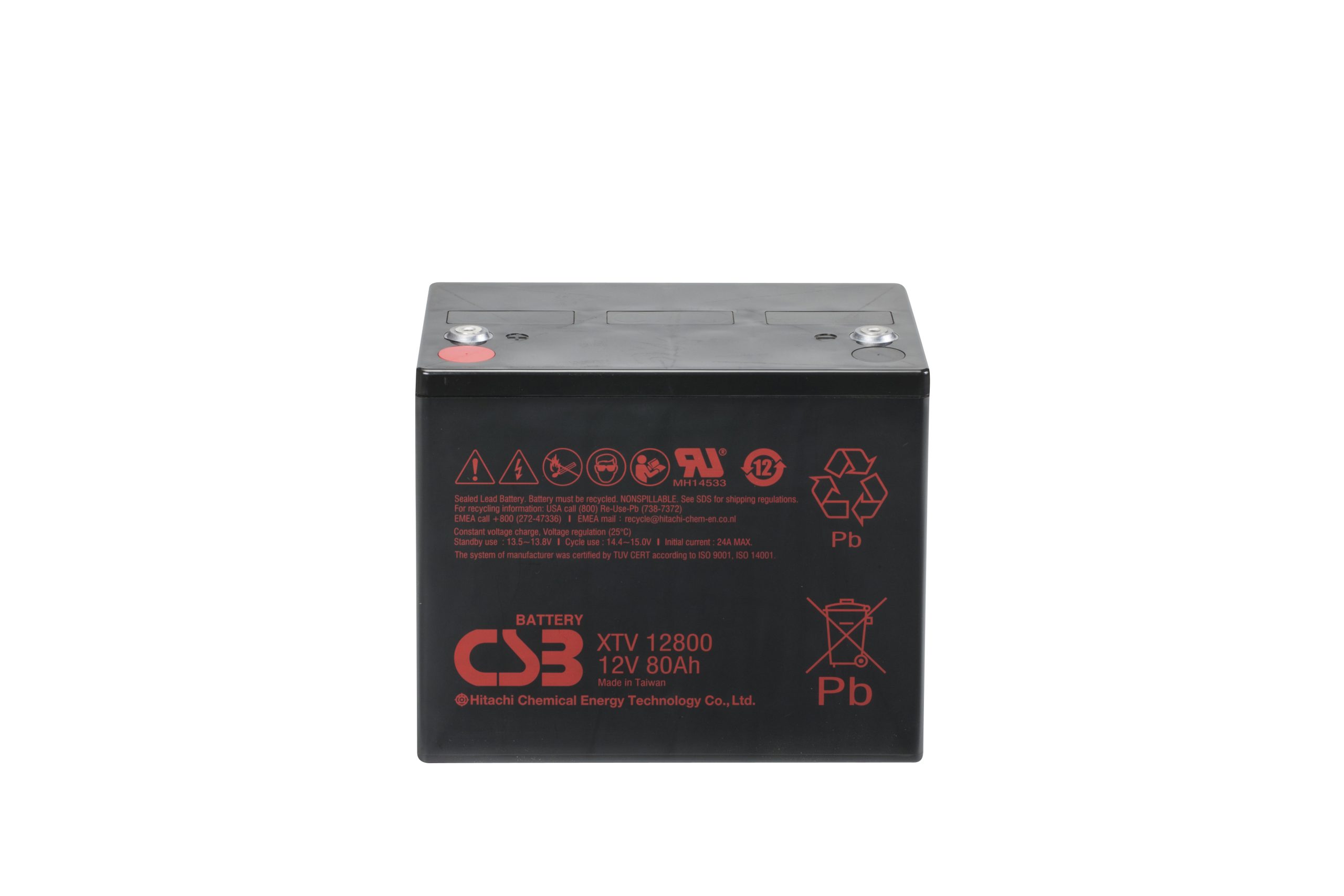 CSB XTV12800 SLA (AGM) Battery - Image 2