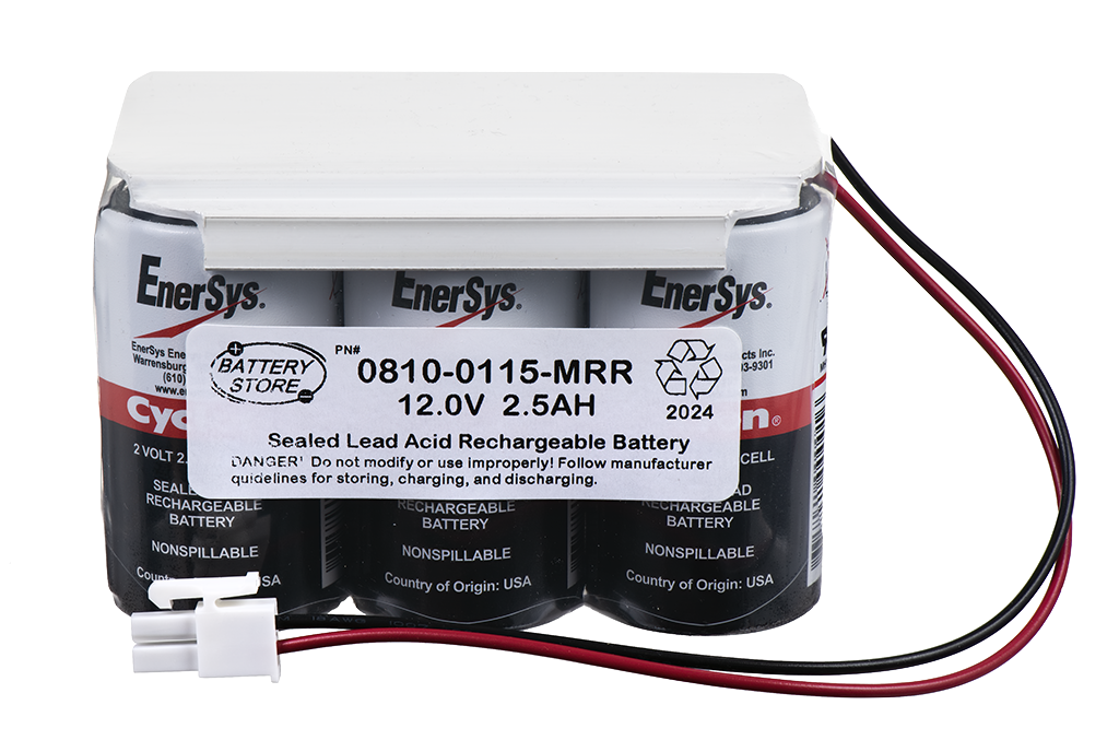 EnerSys Cyclon 12.0V 2.5AH 2X3 HAWKER W/ HARNESS. 6X0810-MRR - Image 2