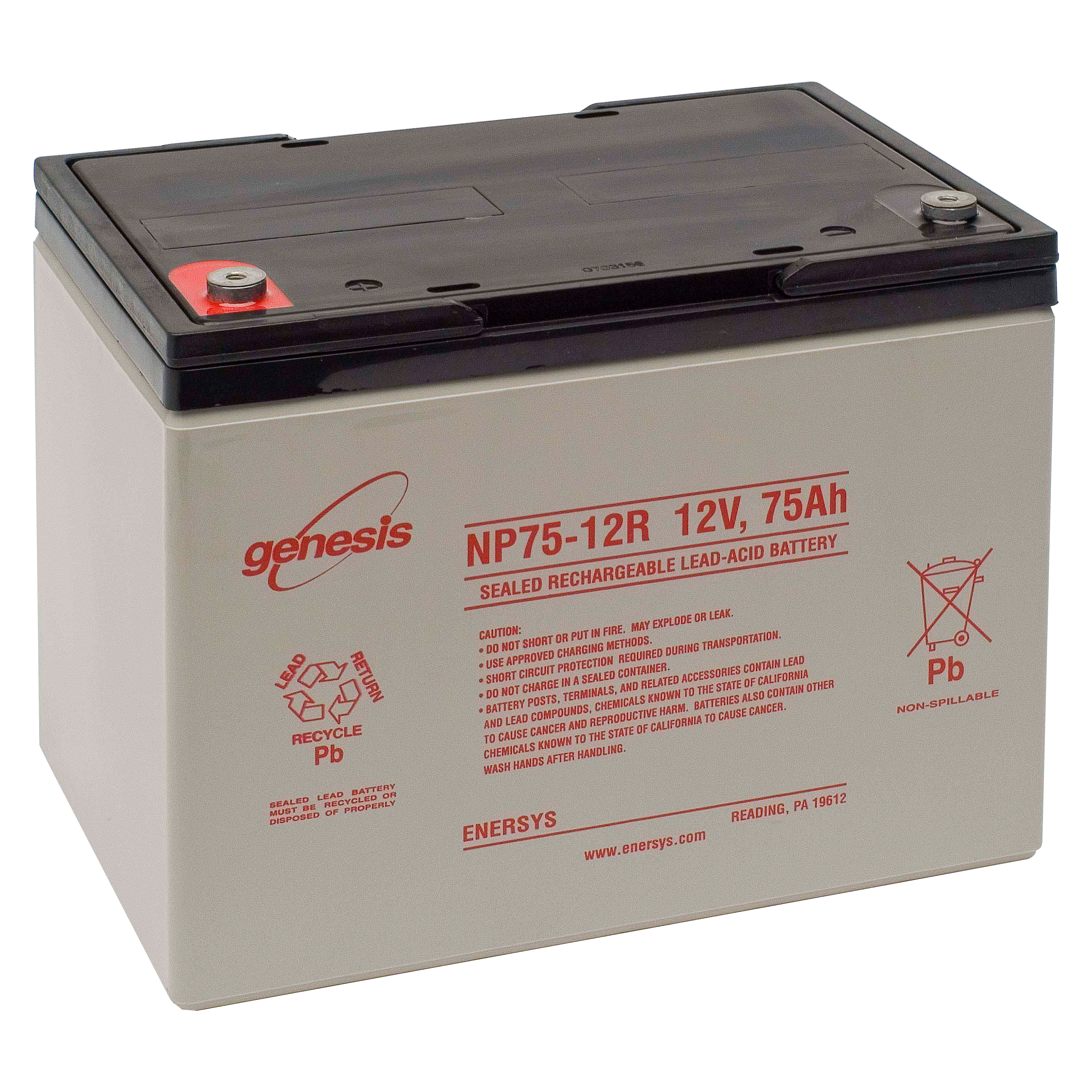 EnerSys Genesis NP75-12R Lead Acid (AGM) Battery
