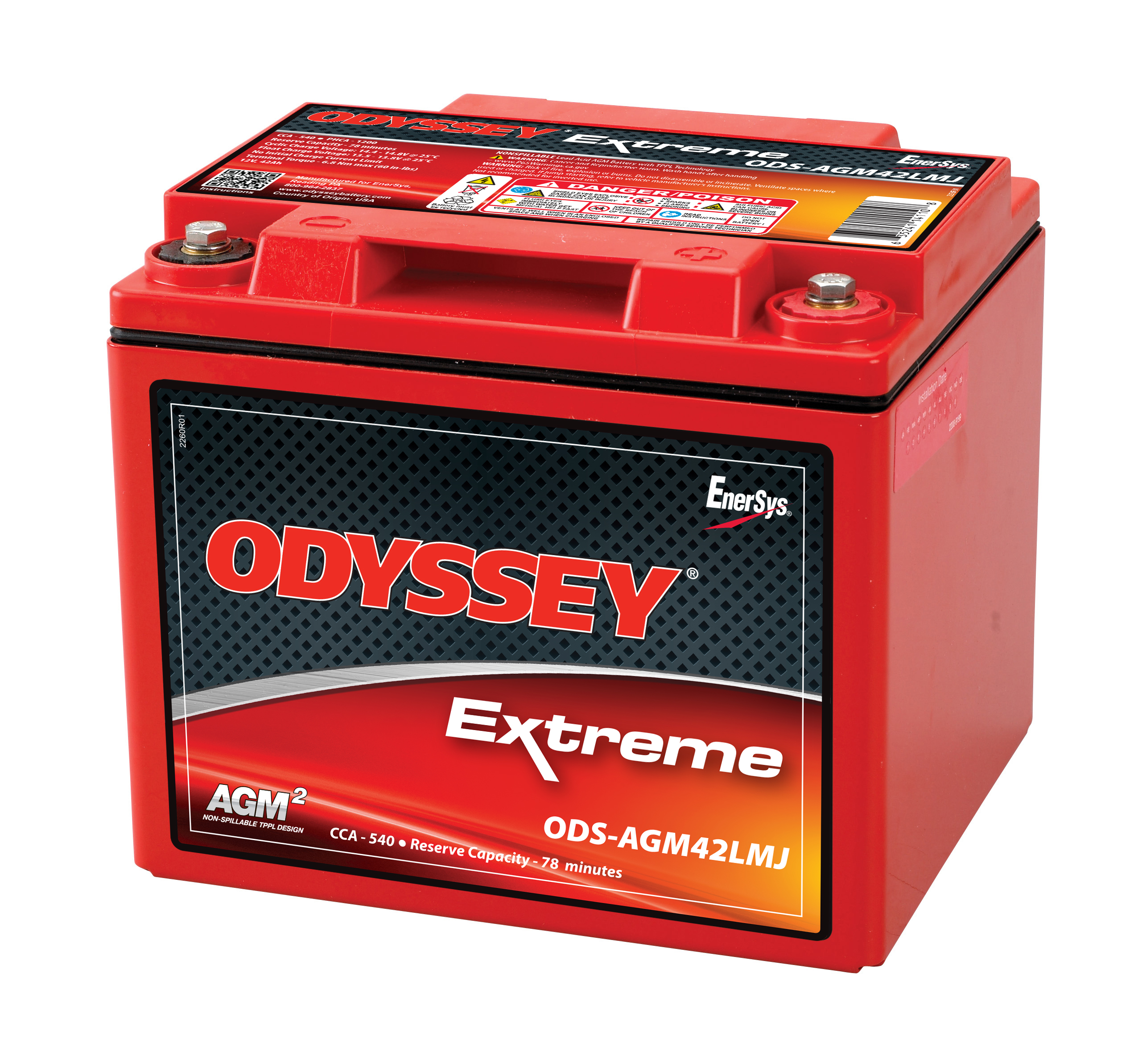 EnerSys Odyssey ODS-AGM42LMJ Lead Acid (AGM-TPPL) Battery - Image 2
