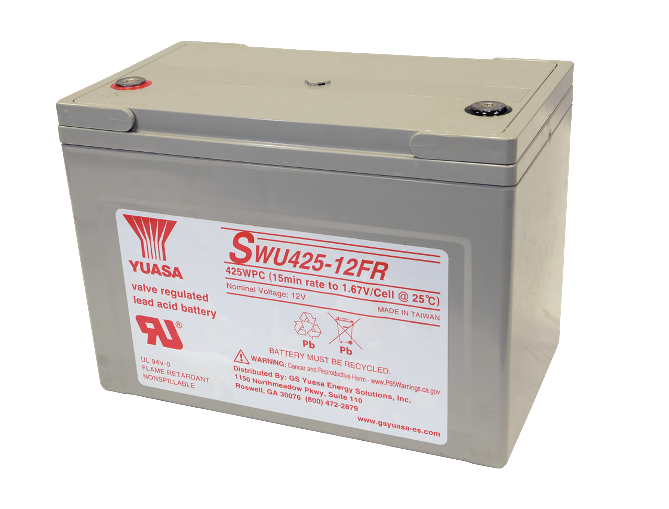 GS Yuasa SWU425-12FR SLA (AGM) Battery