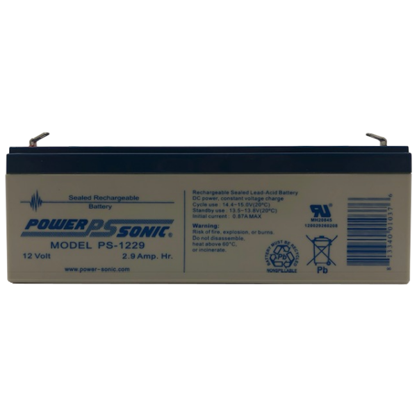 thumbnail image 2 of Power-Sonic PS-1229 12V 2.9AH Sealed Lead Acid AGM Battery - 1 Year Warranty 2 of 2