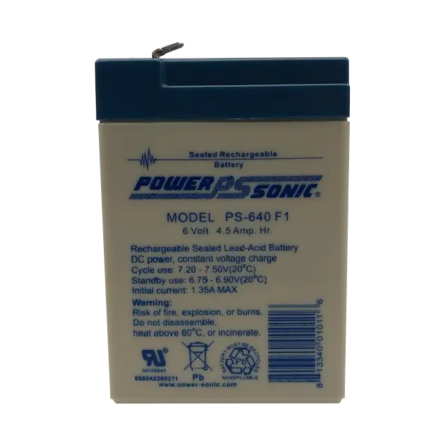 PowerSonic PS-640 Lead Acid Battery - Image 2