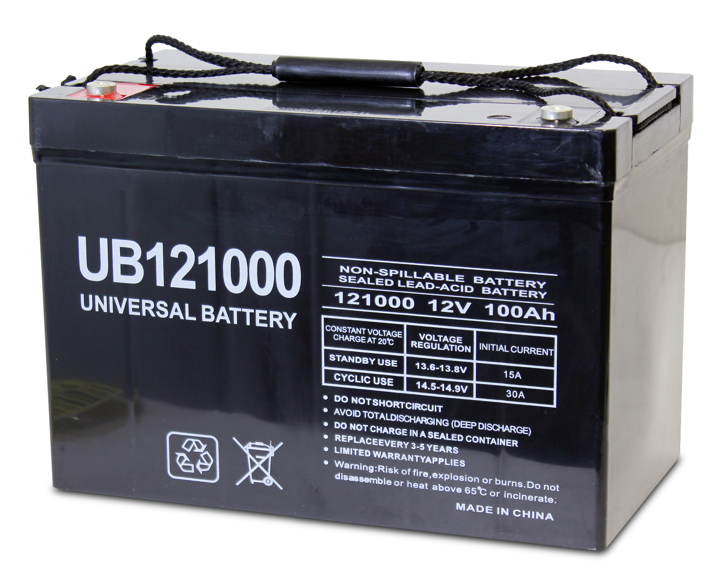 Universal Power UB121000 Lead Acid Battery - Image 3