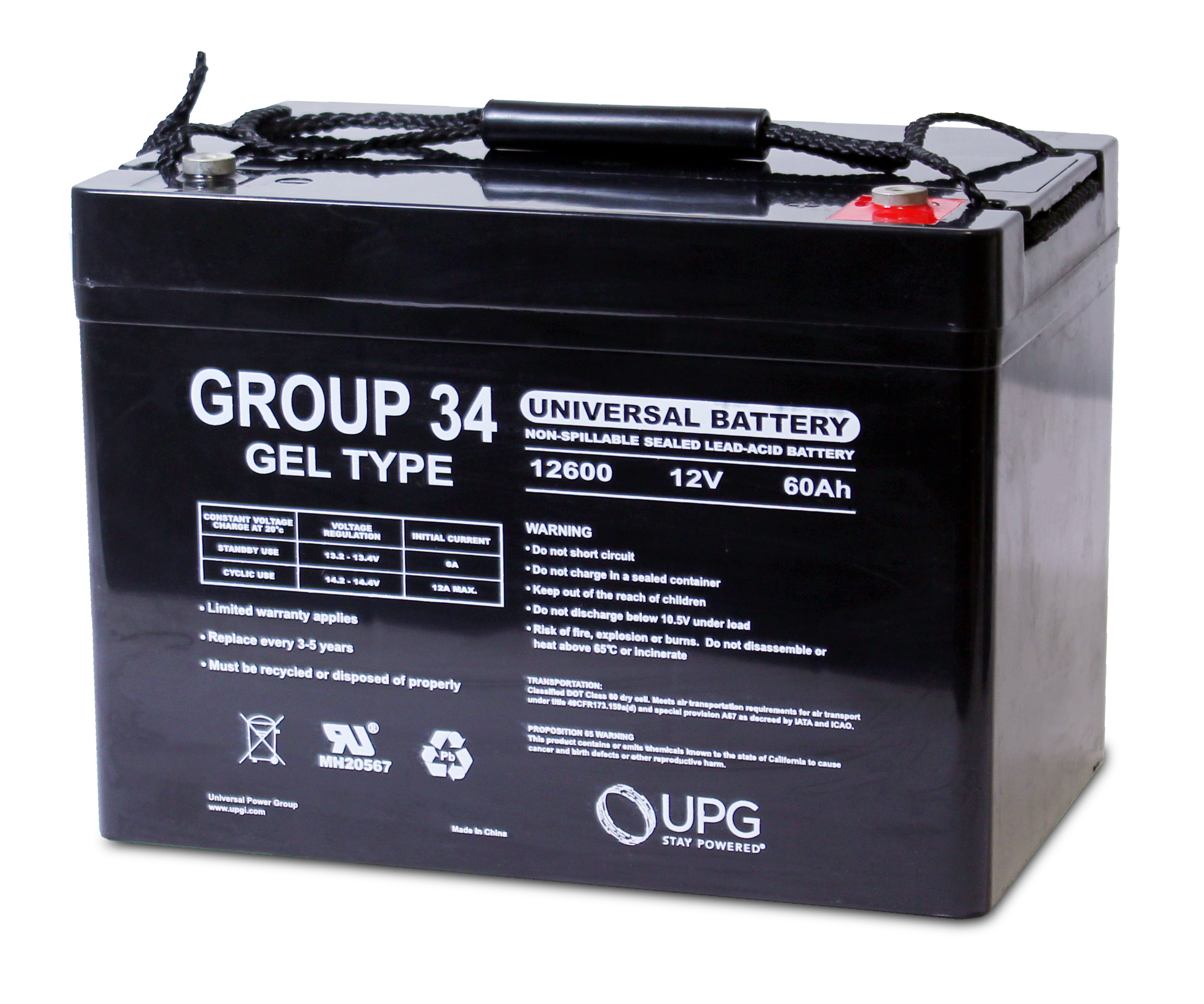 Universal Power UB-34 GEL Lead Acid Battery