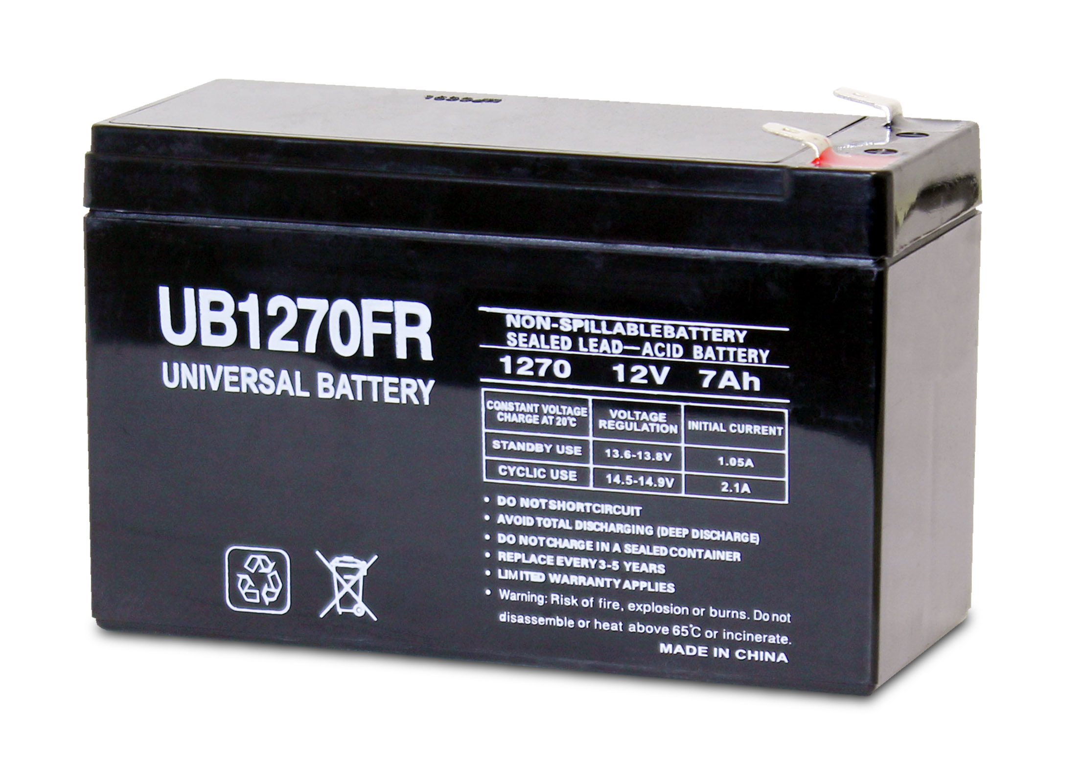 Universal Power UB1270FR Lead Acid Battery