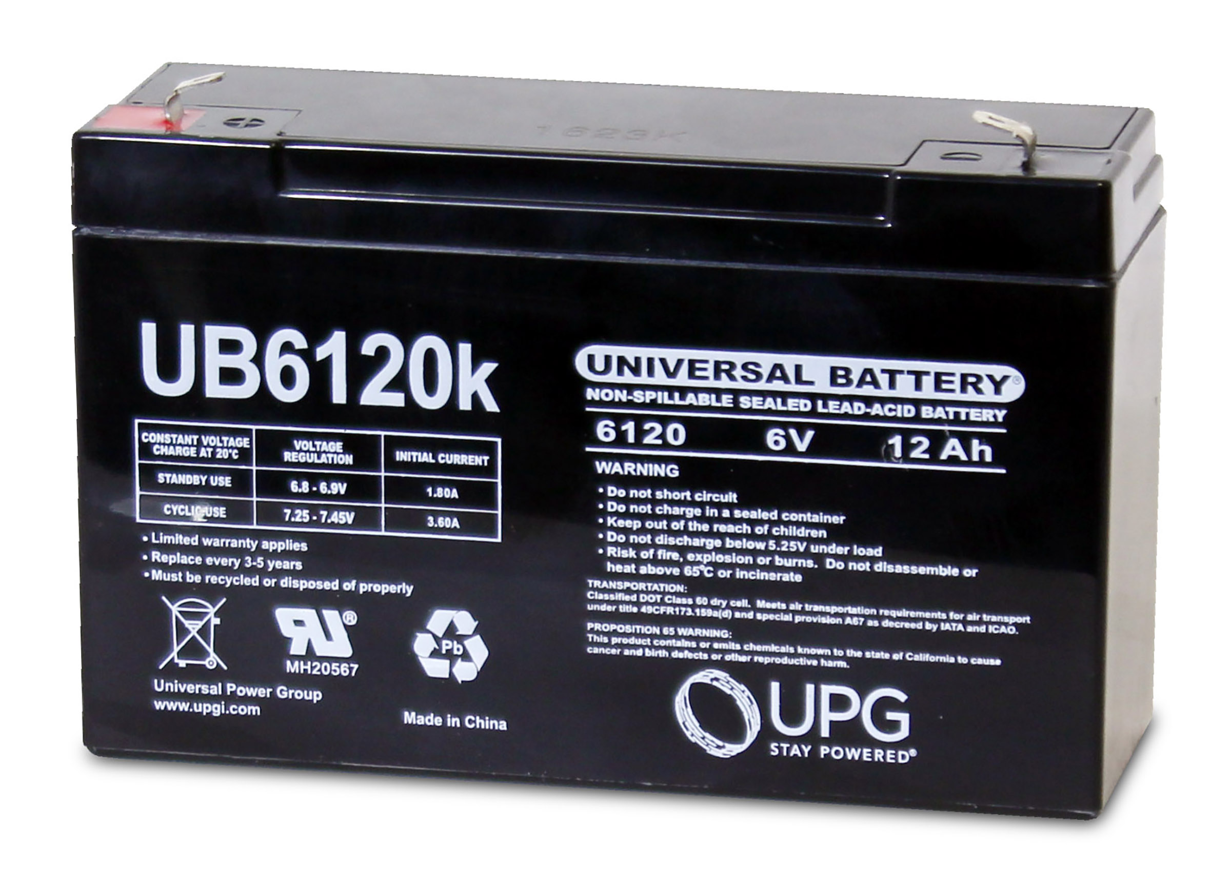 Universal Power UB6120 Lead Acid Battery