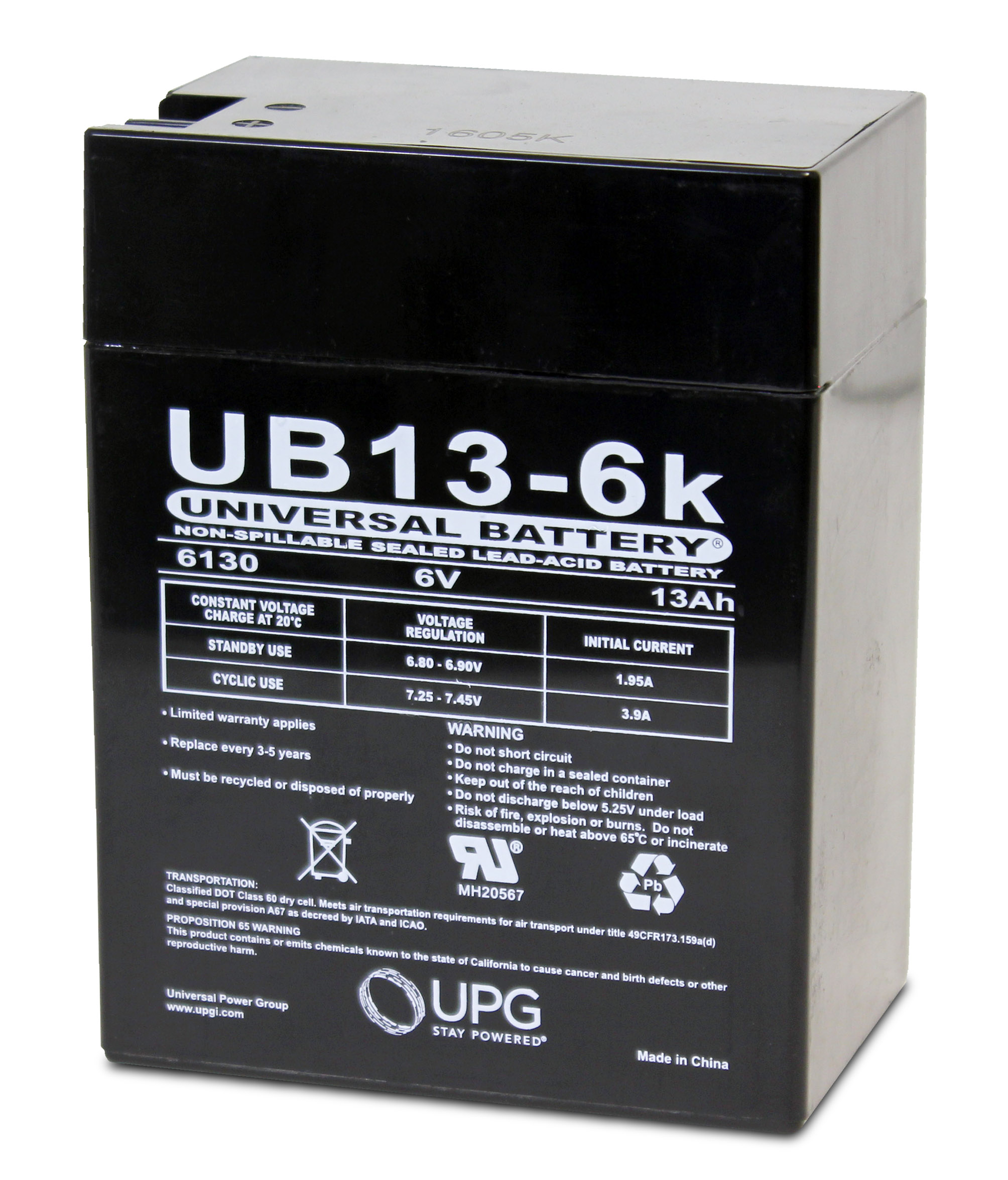 Universal Power UB6130TOY Lead Acid Battery