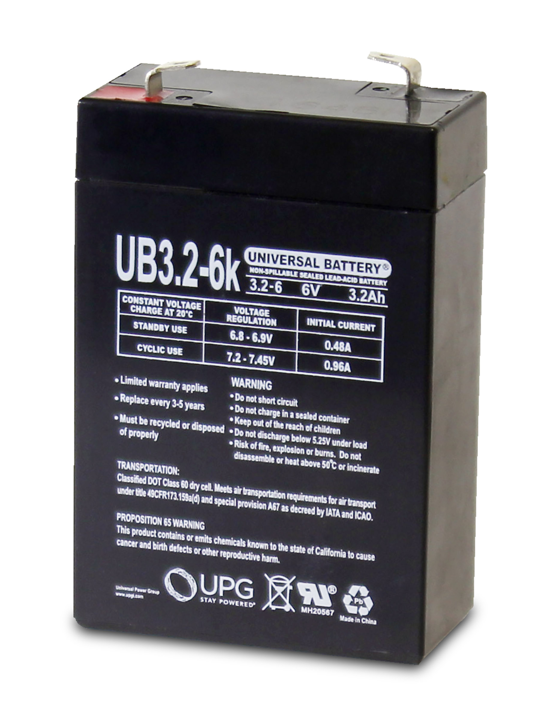 Universal Power UB632 Lead Acid Battery