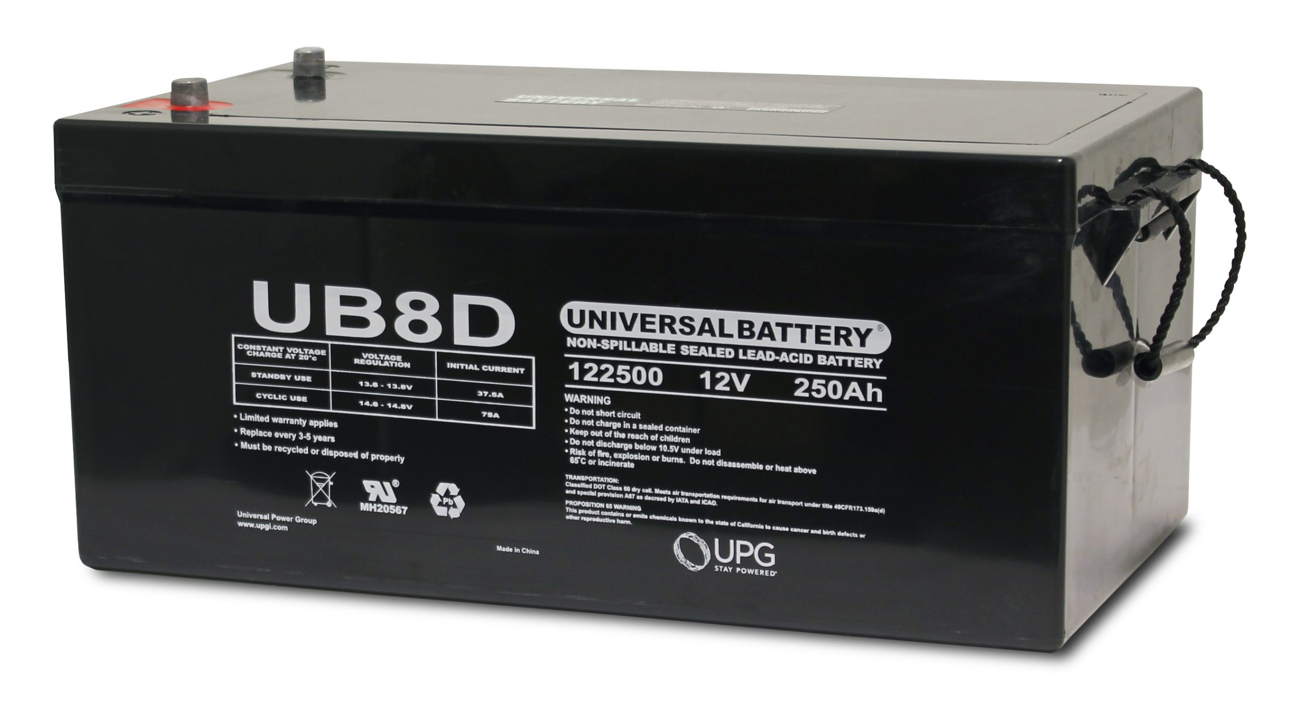 Universal Power UB-8D AGM (SAE) Lead Acid Battery